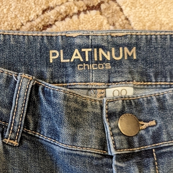 Chico's Platinum Jeans size 00 - Picture 2 of 3